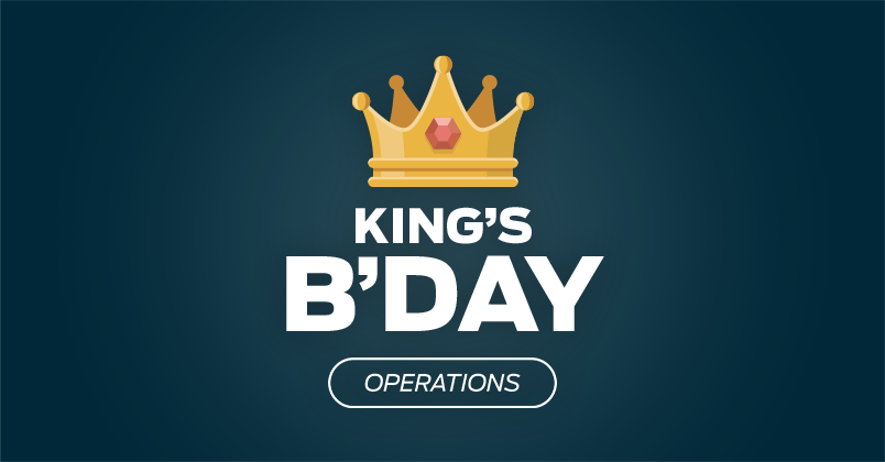King's Birthday Operating Hours