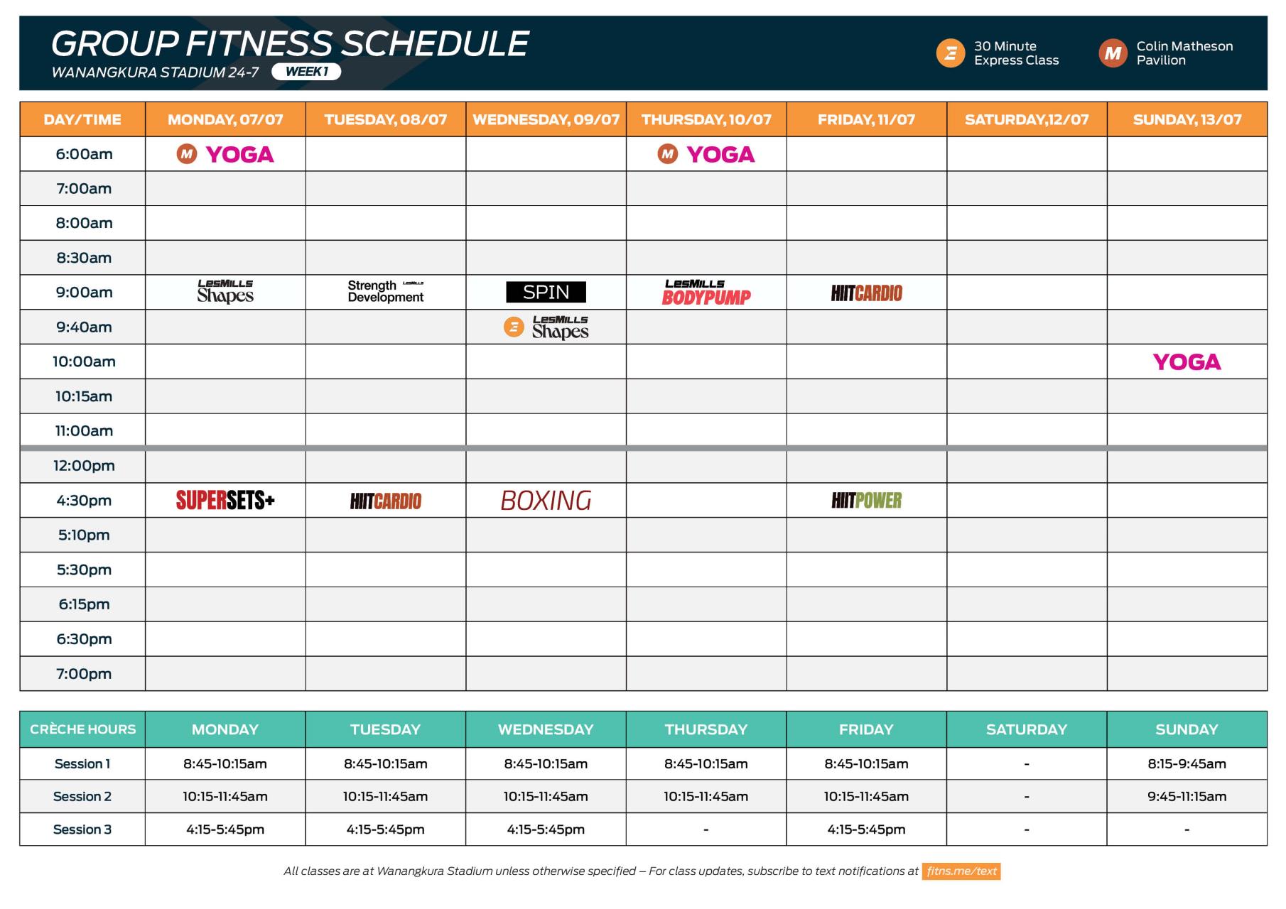 Timetable