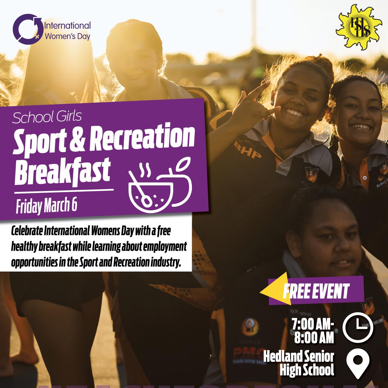 School Girl's Sport & Recreation Breakfast